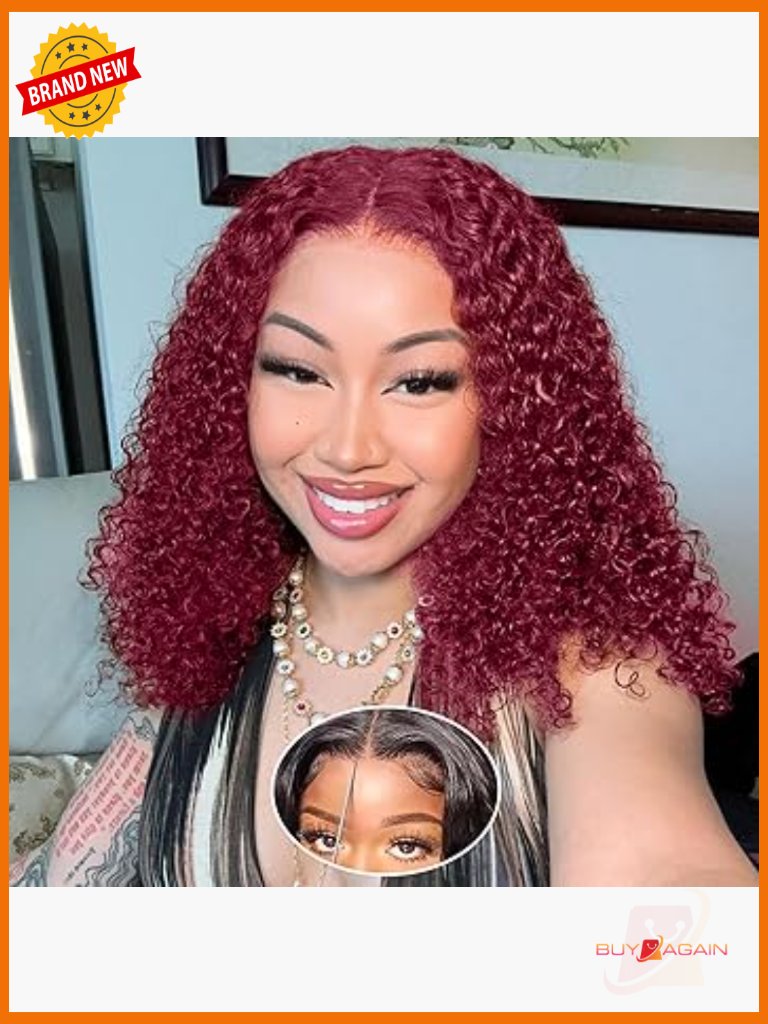 100% Human Hair Deep Wave Bob Wig Glueless Ready To Wear 5x5 Lace Closure 12